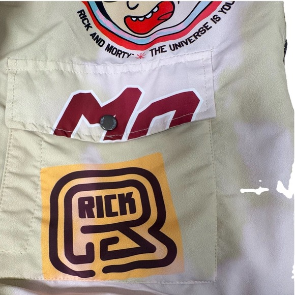 Rick And Morty Members Only Jacket - M Rare Adult Swim Lightweight Full Zip EUC - Picture 4 of 16